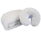EARTHLITE Deluxe 2,5 cm dikke fleece accessoireset met precies passende overtrek met elastiek en hoofdsteunhoes (2 stuks)