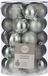House of Seasons 34x Kunststof kerstballen mint 4 cm