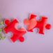 Fisura Handwarmer "Puzzle" Set van 2 Rood