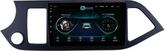 BG4U Navigatie radio Kia Picanto, Android 8.1, 9 inch scherm, GPS, Wifi, Mirror link, Bluetooth