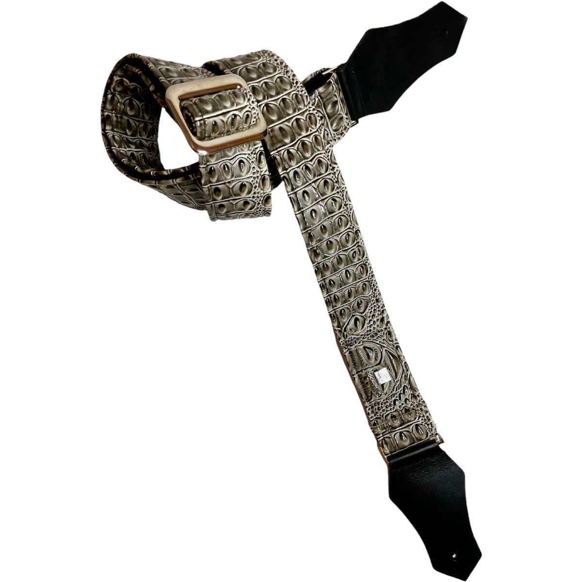 Get'm Get'm Aussie Gator Collection Ash Grey Guitar Strap