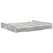 vidaXL Opbergbedframe met lade Beton Grijs 200 x 200 cm Bewerkt hout
