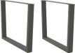 Pieds de table 2 pcs Forme en V 100x(72-73,3) cm acier anthracite