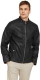Tom Tailor Bikerjack van kunstleer - Maat M - Black