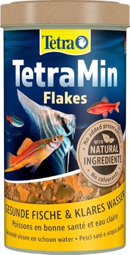TetraMin, Tetra TetraMin, hoofdvoeder voor alle siervissen in vlokvorm, plus prebiotica voor verbeterde lichaamsfuncties en voergebruik, 250 ml blik