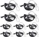 Retevis EEK009 écouteur avec transmetteur, écouteur radio à tube acoustique intégrable avec microphone, compatible avec Retevis RT24, RT27, RT28, RT619, BF-88E (pack de 10)