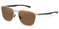 Porsche Design P8979 Goud/Bruin Gepolariseerde Zonnebril Unisex