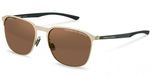 Porsche Design P8979 Goud/Bruin Gepolariseerde Zonnebril Unisex