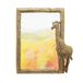 GIFTY GIFTY Giraffe fotolijst/4 x 6 inch | Voor verticale weergave op tafelbladen | Perfect voor huisdecoratie, bruiloft, afstuderen of andere mijlpaalfoto's (goud)