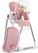Nukido Belo Chaise haute multifonctionnelle pour enfant - Réglable - Rose - Avec arche de jeu