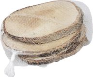 Bellatio Decorations 9x stuks houten decoratie boomschijven/boomschijfjes 21-25 cm