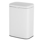 Relaxdays Afvalbak voor wandmontage, 8 liter, wit