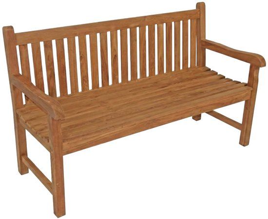 EazyLife Tuinbank - 180cm - Teak - Bruin - 5 zitplekken - Met kussen