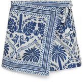 Vero Moda Vmadeline Wrap Skort Exp 10352810 Birch/blue Palm Dames Maat - XS