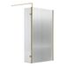 Hudson Reed Paroi de douche italienne cannelée – 185 x 90 cm - Laiton brossé – Avec paroi de retour pivotante