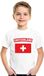 Bellatio Decorations Supporters kleding - t-shirt van vlag Zwitserland - wit - voor kinderen - korte mouwen - sport 134/140
