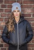 Urban Classics Leatherpatch Beanie - Grijs