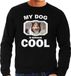 Bellatio Decorations Sheltie Honden Trui / Sweater My Dog Is Serious Cool Zwart - Heren - Shetland Sheepdogs Liefhebber Cadeau Sweaters XL