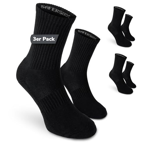 Safersox muggenwerende sokken, 3 Paar, Zwart, 43-46