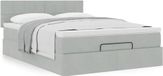 Maison Exclusive - Cadre de lit ottoman avec matelas, gris clair, 140x190 cm, velours