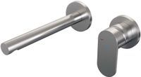 Brauer Brushed Edition Inbouw Wastafelmengkraan met Rechte Uitloop en Rozetten Model C1 RVS Geborsteld PVD