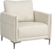 Beliani CILENS Fauteuil Lichtbeige Stof
