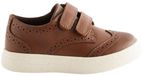 Next Jongens Brogues met klittenbandsluiting, brede pasvorm (G) - Bruin