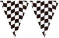 Haza - Vlaggetjes - Racing thema zwart/wit geblokt - 366 cm - plastic