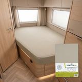 Dexitex Frans bed ZANDKLEUR Hoeslaken, geschikt voor Caravan,Camper LINKS