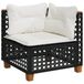 VidaXL Banc de jardin crème 63,5 x 63,5 x 62 cm