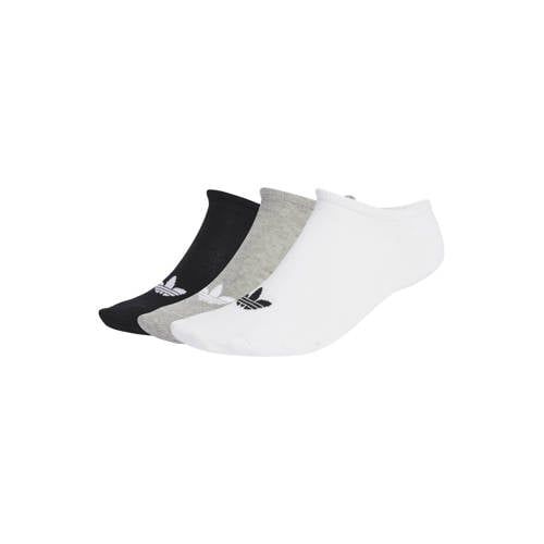 adidas Originals enkelsokken - wit/grijs/zwart (set van 3)