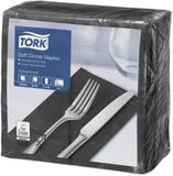 Tork Soft Dinnerservet Zwart 39x39 cm 3-laags 1200 stuks