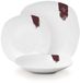 Leonardo Collection Service de table 18 pièces Blanc/Bordeaux Porcelaine
