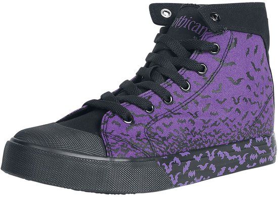 Gothicana Paars-zwarte sneakers met print - Dames - EU42