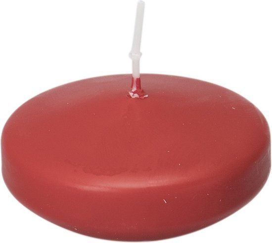 Enlightening Candles - 16x Red Floating Candles - 8 cm - 8 Hours - Scentless