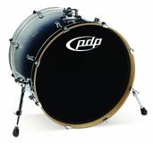 Pacific Drums Concept Maple Bass Drum, 55,9 cm x 45,7 cm, zilver naar zwart vervaagde lak