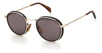 David Beckham Zonnebril 1033/S Rond Staal Goud/Grijs