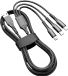 NEO TOOLS GD038 Serie - Câble 3-en-1 - 1,2m - Gaine en nylon