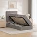 vidaXL Bed met matras en hoofdeinde Taupe 90 x 200 cm Stof