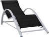 Transat textile et aluminium noir