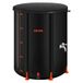 VEVOR Opvouwbare regenton, 53 gallon draagbare regenwateropvangvat, 1000D PVC regenwateropvangsysteem, tuin watervanger tank opslagcontainer met kraan en overloopkit, zwart