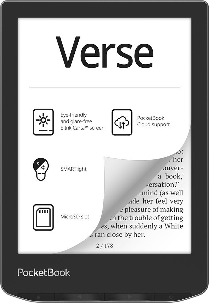 PocketBook Verse e-reader - 6" - 8GB - Zwart/Zilver