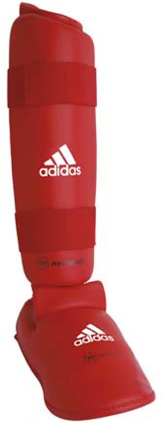 Adidas WKF Scheenbeschermer met Verwijderbare Voet Rood Extra Large