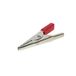S-IMPULS Grande pince crocodile rouge, env. 45 mm de longueur, partiellement isolée, avec raccord à souder