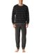 Schiesser Heren Pyjama Badstof - Casual Nightwear - Donkergrijs - 56