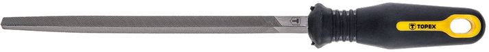 TOPEX - Driehoekige Metalen Vijl - 200mm - Antislip Ergonomische Handgreep