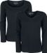 Black Premium by EMP Zwarte basic longsleeve in een pak van 2 - Dames - 5XL