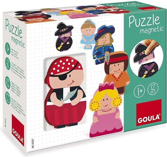 Goula Jumbo Goula Magnetische Puzzel Personages Junior Hout 12 Stukjes