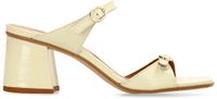 Sacha - Dames - Gele lakleren sandalen met hak - Maat 37