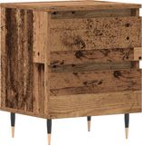 vidaXL Nachtkastje Oudhout 40 x 35 x 50 cm Bewerkt hout